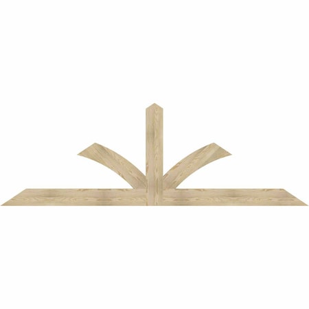Ekena Millwork Richland Rough Sawn Timber Gable Bracket, Douglas Fir, 108"W x 36"H x 2"D x 6"F, 8/12 Pitch GBW108X36X0206RIC00RDF